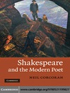 Shakespeare and the Modern Poet (eBook)